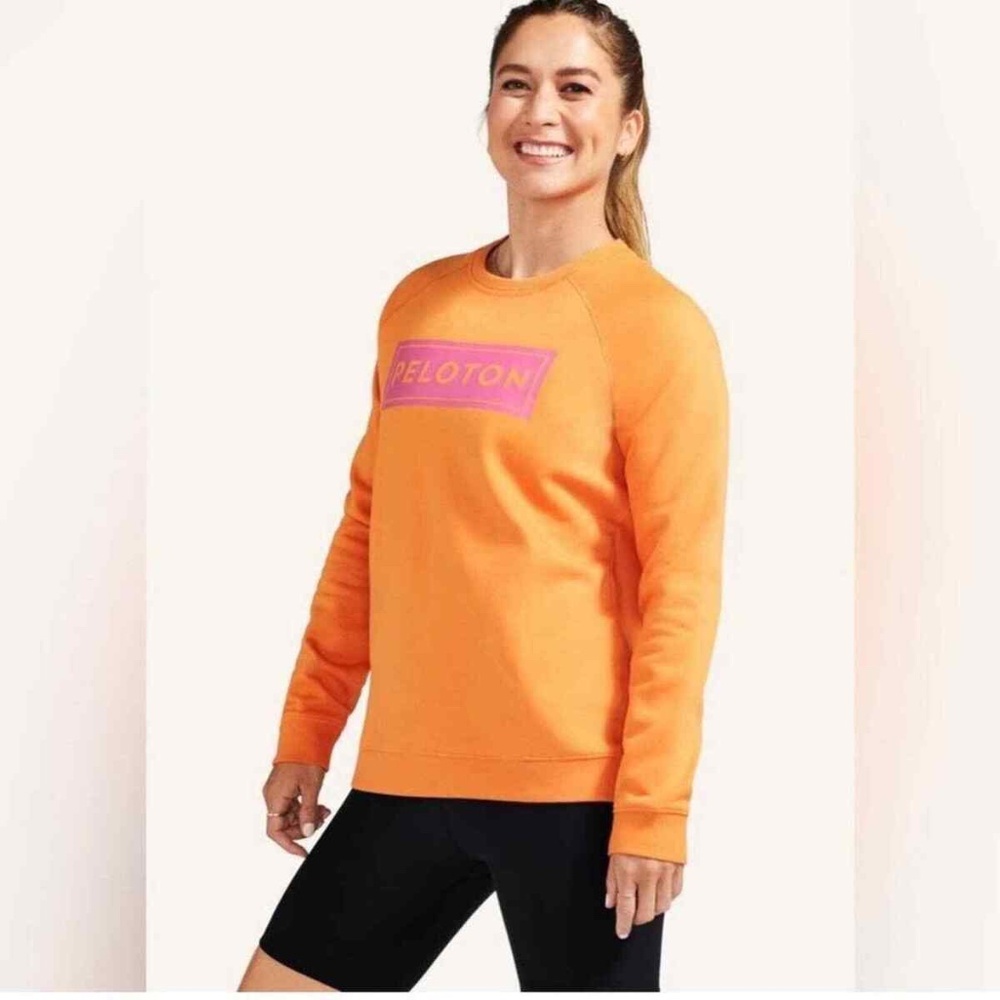 Peloton Orange and Pink Sweatshirt Size Small